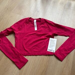 NEW lululemon swiftly tech cropped long sleeve 6